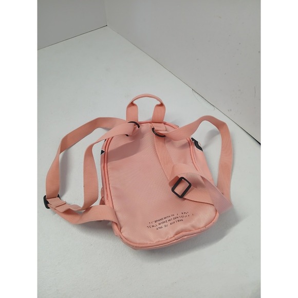 ADIDAS Woman Pink BACKPACK PURSE Adjustable Straps Zip Pockets Logo Lightweight - Picture 4 of 5